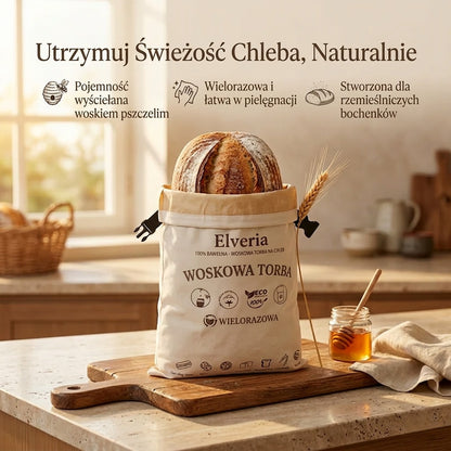 Premium bawełniano-woskowe woreczki na chleb