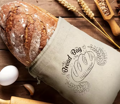 Premium bawełniano-woskowe woreczki na chleb